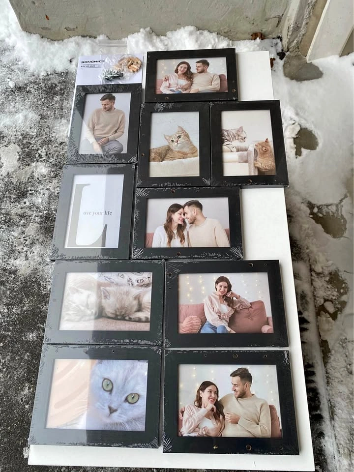 Brand New SONGMICS Black Collage Photo Frame (10 Photos, 4x6)