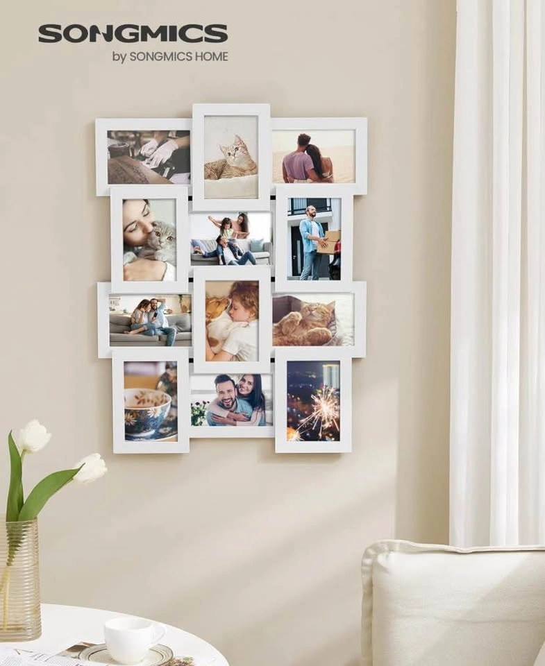 SONGMICS Collage Picture Frames - 12 Pack White 4x6 - photo 5