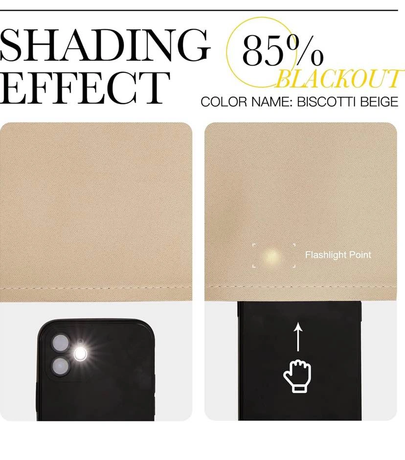 Blackout Curtains 42" W x 46" L | Set of 4 | Biscotti Beige - photo 2