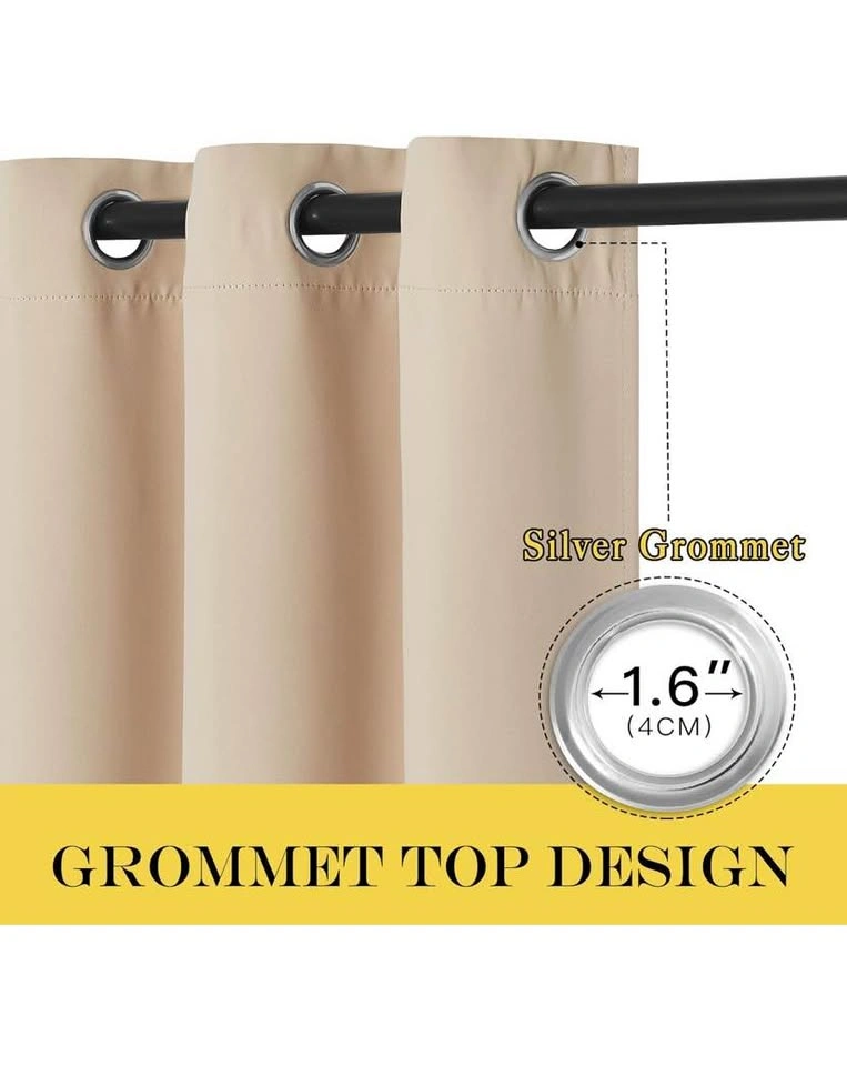 Blackout Curtains 42" W x 46" L | Set of 4 | Biscotti Beige - photo 3
