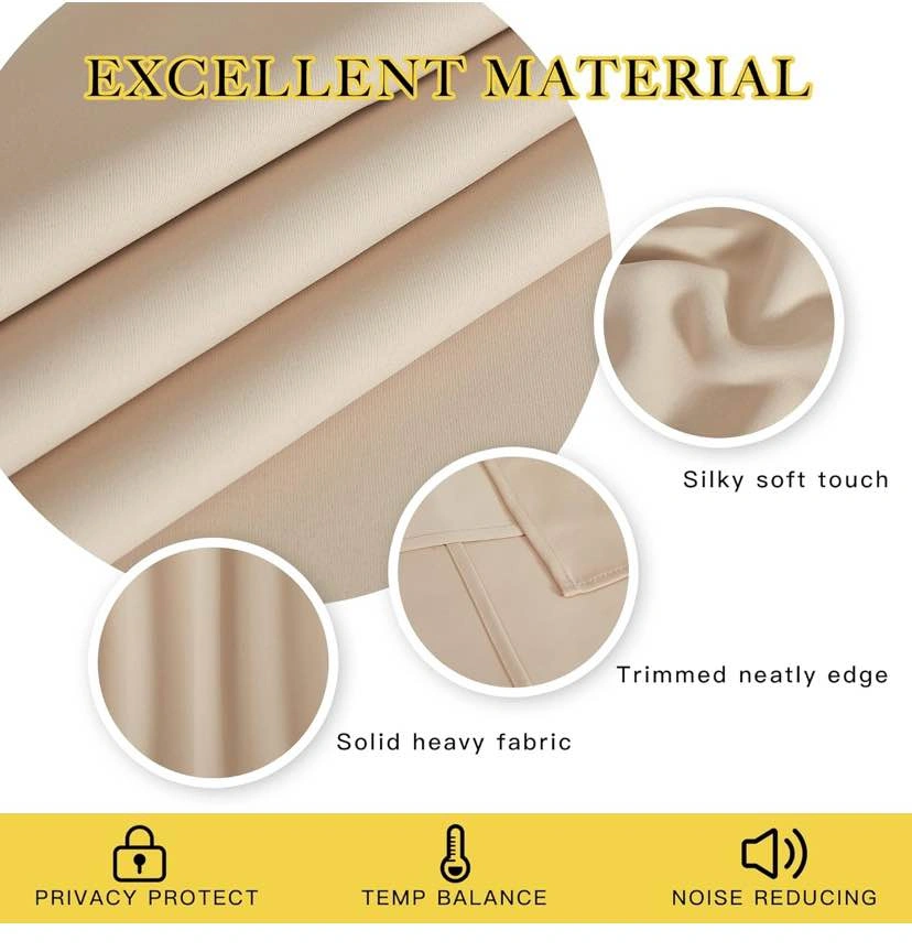 Blackout Curtains 42" W x 46" L | Set of 4 | Biscotti Beige - photo 4