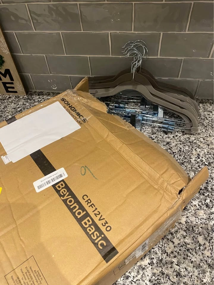 $15 for 30 Adult Grey Velvet Hangers w/ Silver Clips - photo 3
