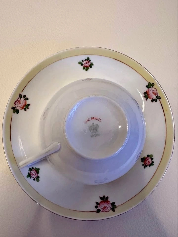Vintage Hand Painted Nippon Teacup Set