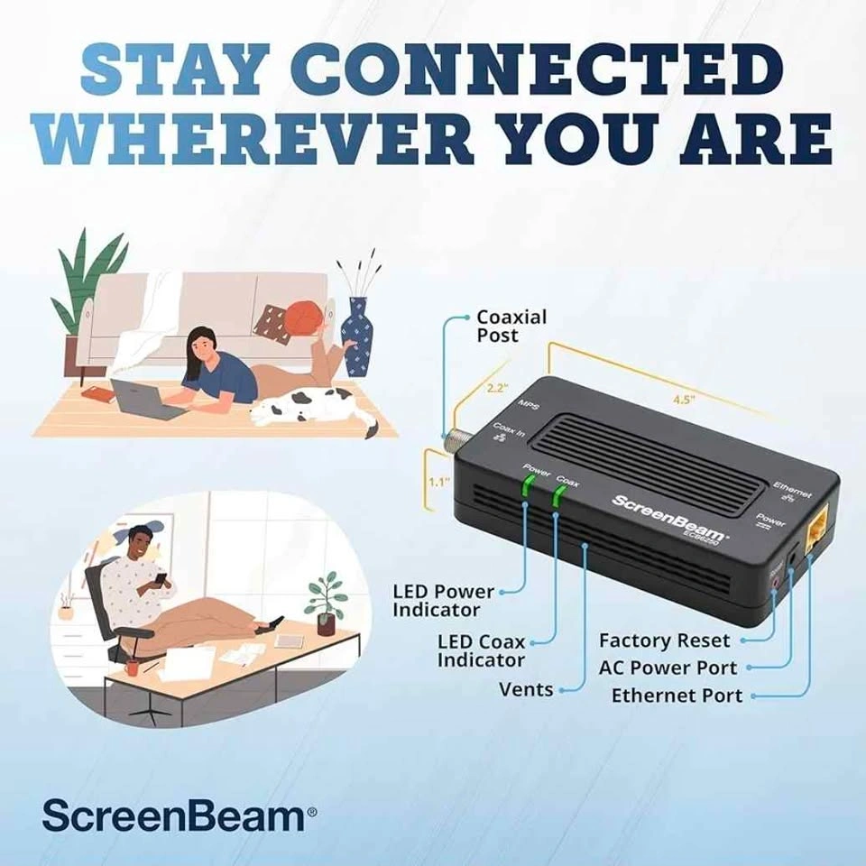 ScreenBeam MoCA 2.5 Network Adapter Starter Kit (ECB6250K02) - photo 5