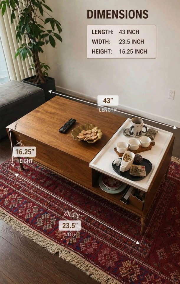 Modern Lift-Top Coffee Table – Excellent Condition - photo 2