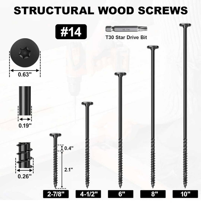 6" Wood Screws - 100 Pack - photo 2