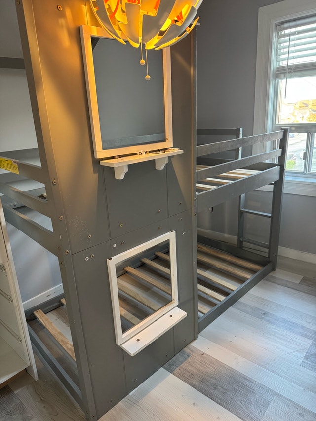 Melony Kids Twin Over Twin Bunk Bed