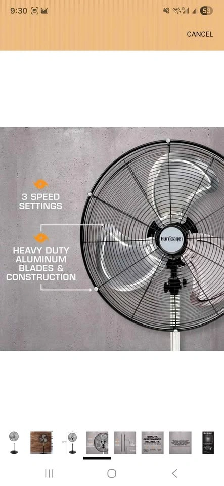 Hurricane Pro High-Velocity Metal Stand Fan - 20" Heavy-Duty Coo - photo 4