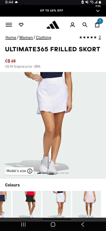 Brand new Adidas skort with tag