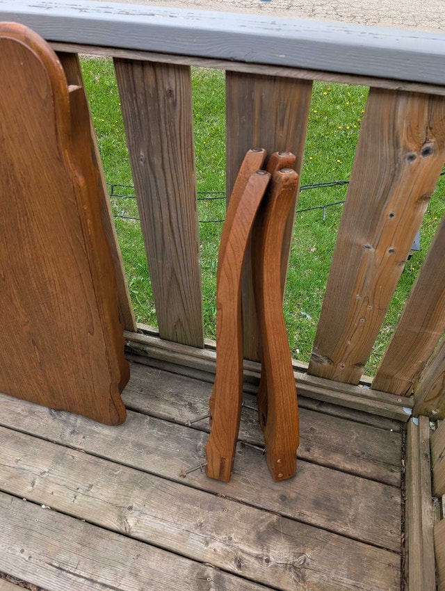 Oak Dining Set with 4 Chairs and Leaf - photo 5
