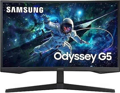 Samsung 27" Odyssey G5 QHD 1ms 165Hz Curved Gaming Monitor