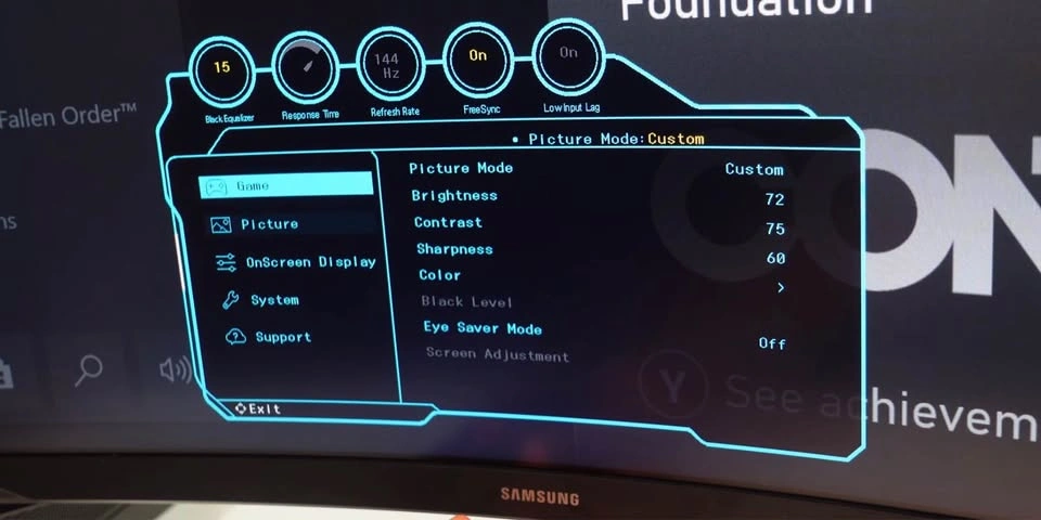 Samsung 27" Odyssey G5 QHD 1ms 165Hz Curved Gaming Monitor - photo 3