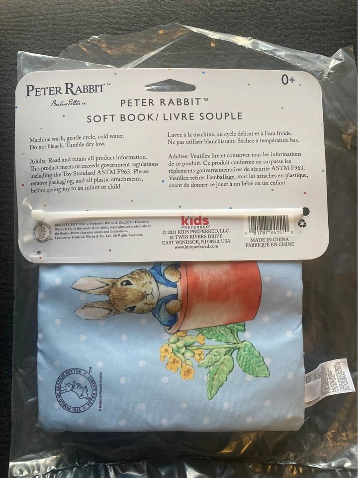 New Peter Rabbit Baby Teether Soft Book - photo 2