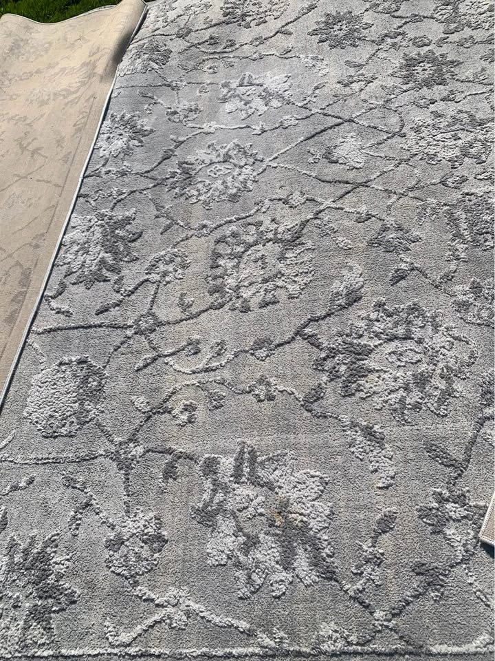 Grey Area Rug (about 8’x10) Great condition - photo 3