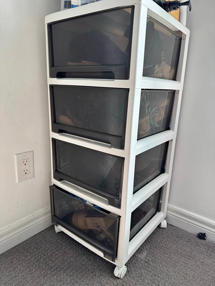 4 Tier Storage Cabinet with Lock
