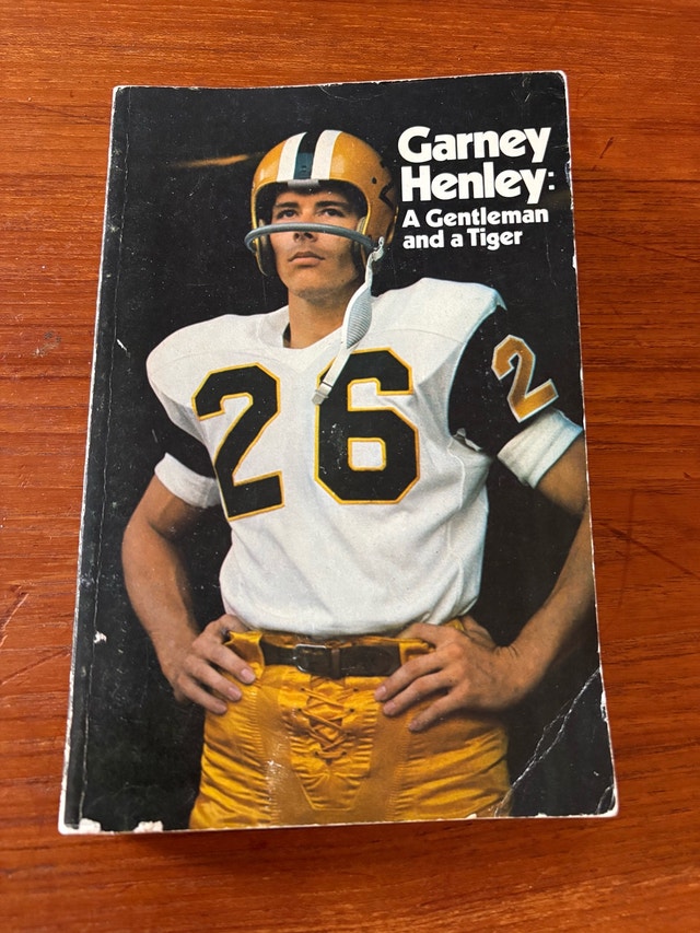 Signed Hamilton Tiger Cats Football Garney Henley’s book.