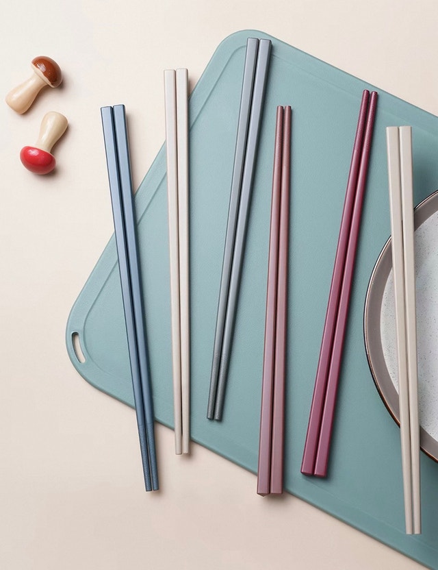 5 Pairs PPS Alloy Chopsticks - High-Heat Resistant & Anti-Mold