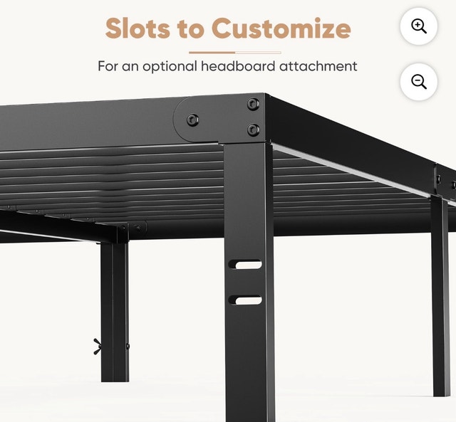 Queen Size Metal Platform Bed Frame - Car-Friendly & Easy Setup - photo 4