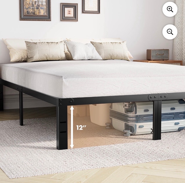 Queen Size Metal Platform Bed Frame - Car-Friendly & Easy Setup - photo 5