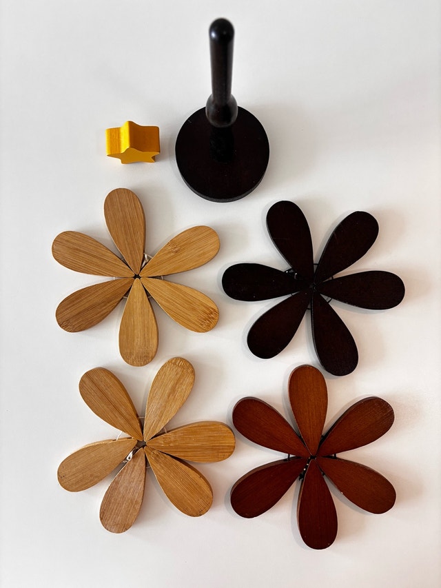 Unique Wooden Trivet Set - Heat Isolating Mats (Set of 4) - photo 3