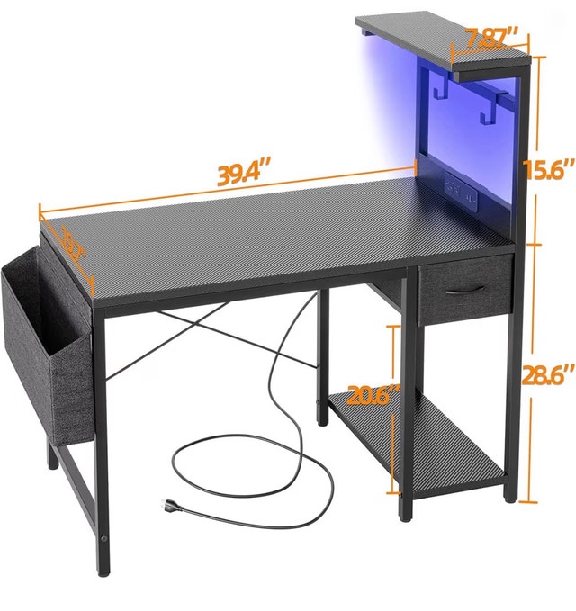 BEXEVUE Gaming Desk (White) - Like New - photo 2