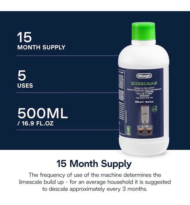 De'Longhi EcoDecalk Descaler - 5 Uses (16.9 fl oz) - photo 2