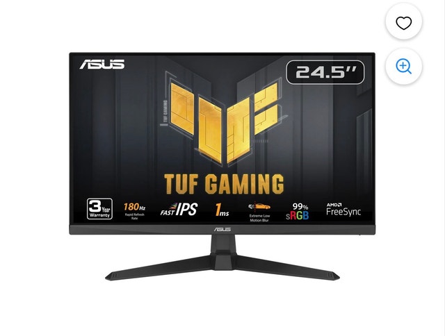 ASUS TUF 24.5” Gaming Monitor - 180Hz Like New