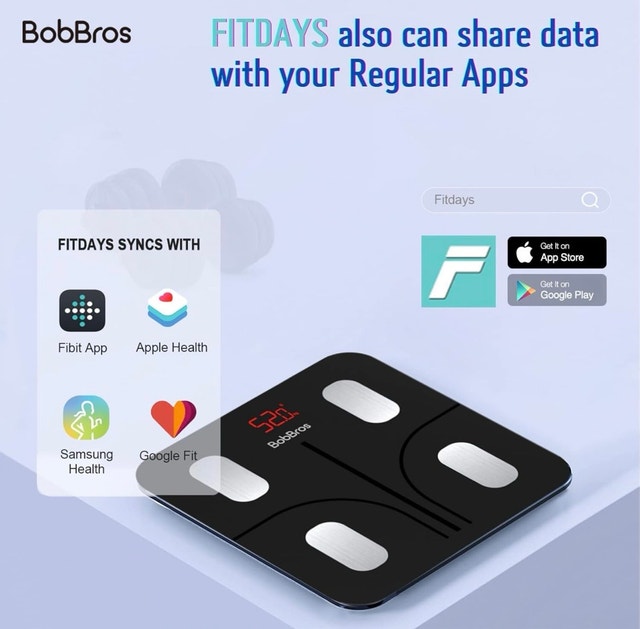 BobBros Smart Body Fat Scale - Bluetooth & App Sync - photo 4