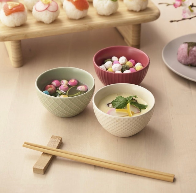 Set of 3 IKEA KEJSERLIG Bowls (4") - Mixed Colors & Textures - photo 2