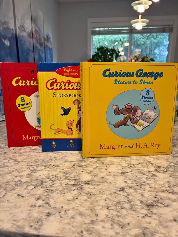3 Hard Cover Curious George Books