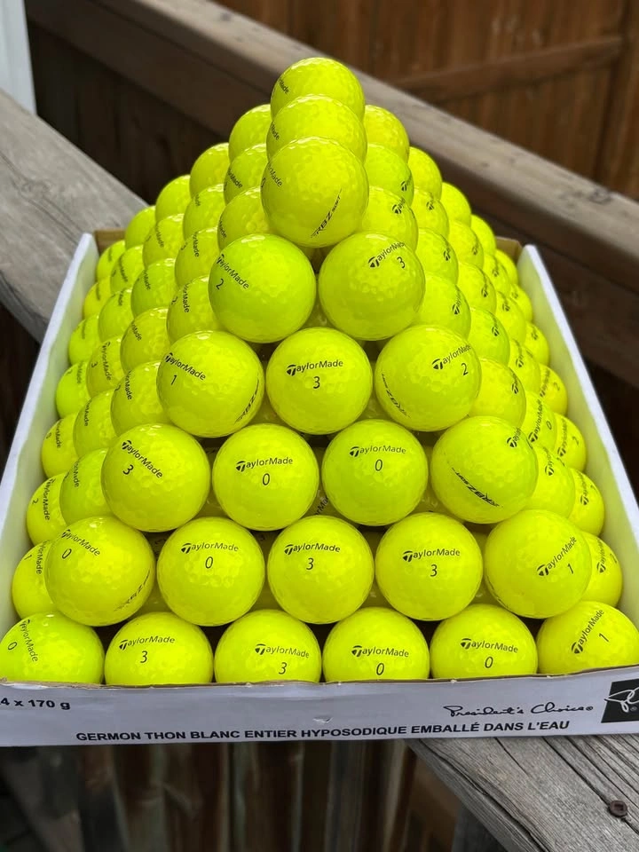 PYRAMID of yellow Taylormade golf balls!!! - photo 2