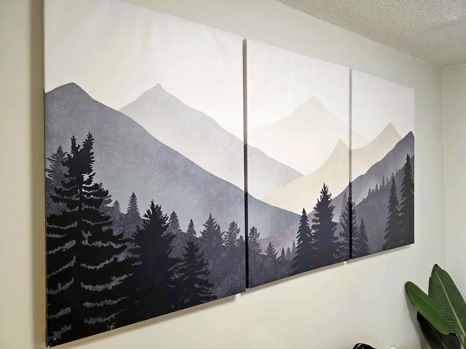 Mountain Forest Canvas Art Set 3 pc