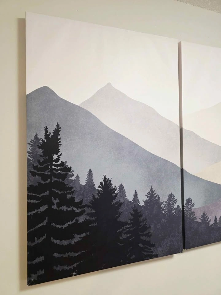 Mountain Forest Canvas Art Set 3 pc - photo 5