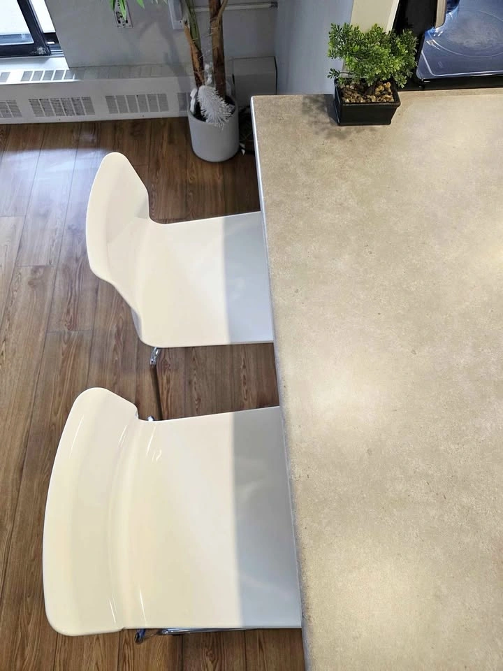 Pair of White Bar Stools