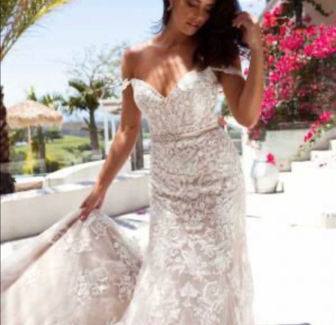 Wedding Dress by Madi Lane - Altered, Includes Veil & Belt - photo 3