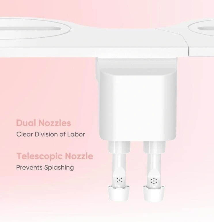 Ultra-Slim Bidet Attachment - Dual Nozzles - photo 2