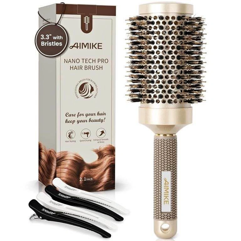 AIMIKE Round Hair Brush, Nano Thermal Ceramic & Ionic Tech, 2.1