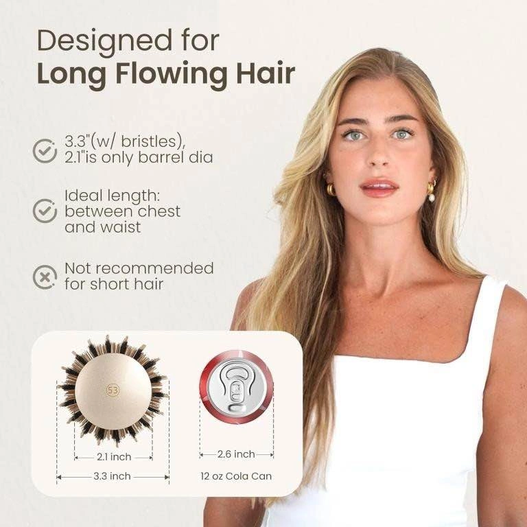 AIMIKE Round Hair Brush, Nano Thermal Ceramic & Ionic Tech, 2.1 - photo 3