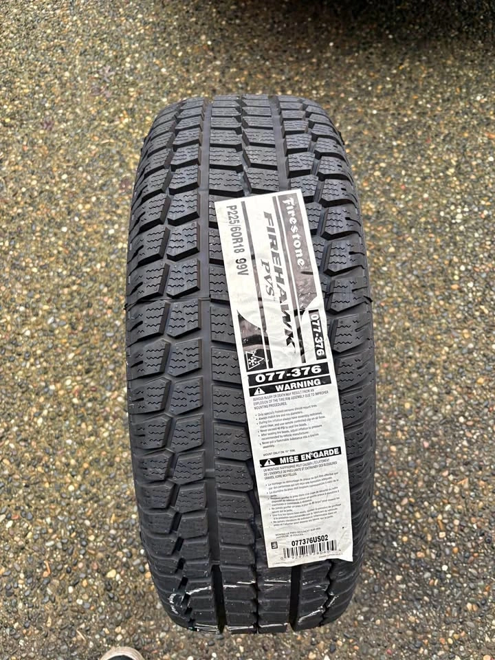 225/60R18 Firestone Firehawk PVS Tire - Brand New