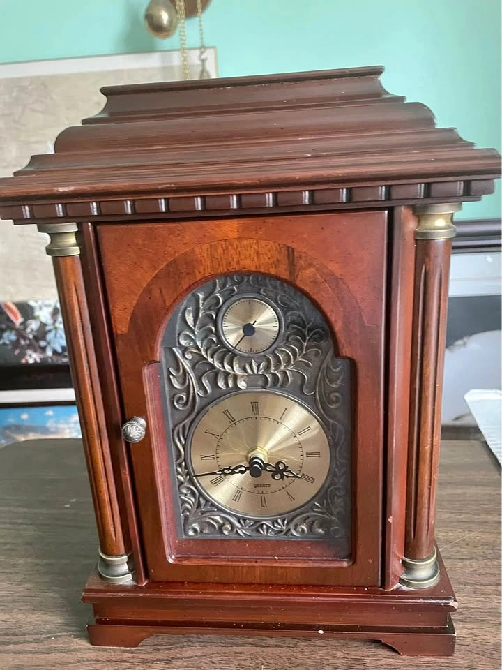 Vintage Bombay Mantel Clock with Secret Storage
