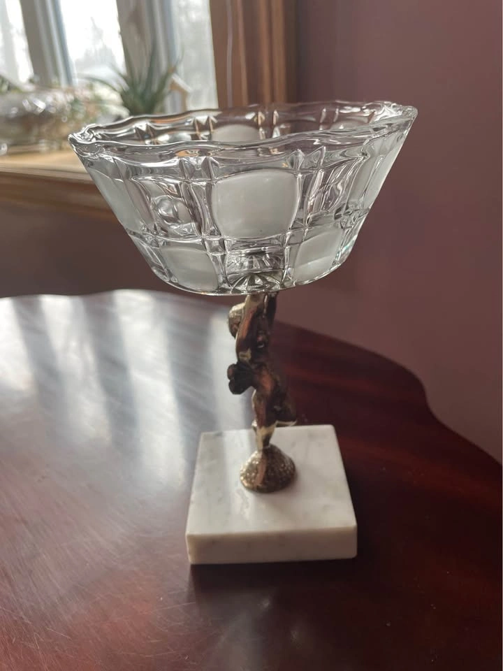 Hollywood Regency Era Vintage cherub candy dish - photo 2