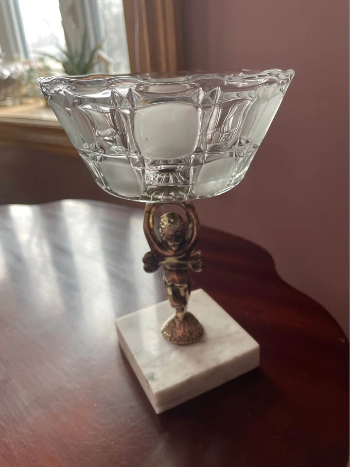 Hollywood Regency Era Vintage cherub candy dish - photo 3