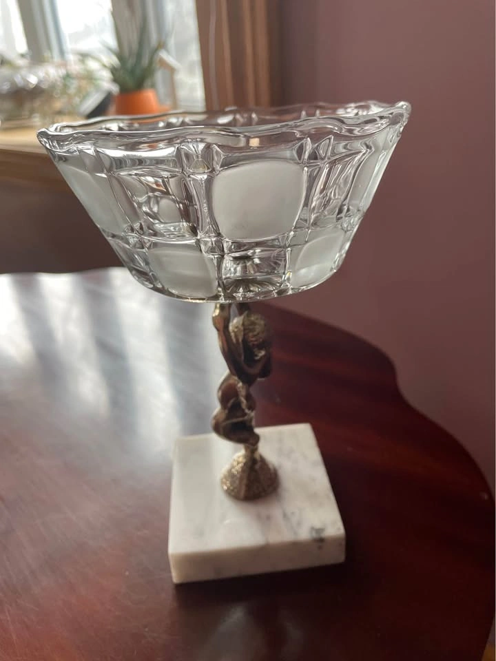 Hollywood Regency Era Vintage cherub candy dish - photo 4