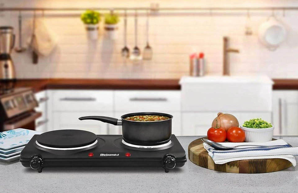 Brand new Elite Gourmet EDB-302BF Countertop Double Stove