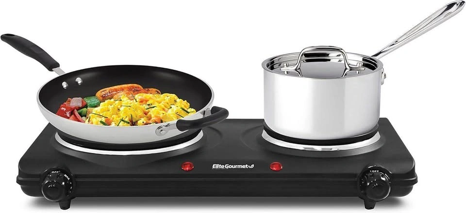 Brand new Elite Gourmet EDB-302BF Countertop Double Stove - photo 2