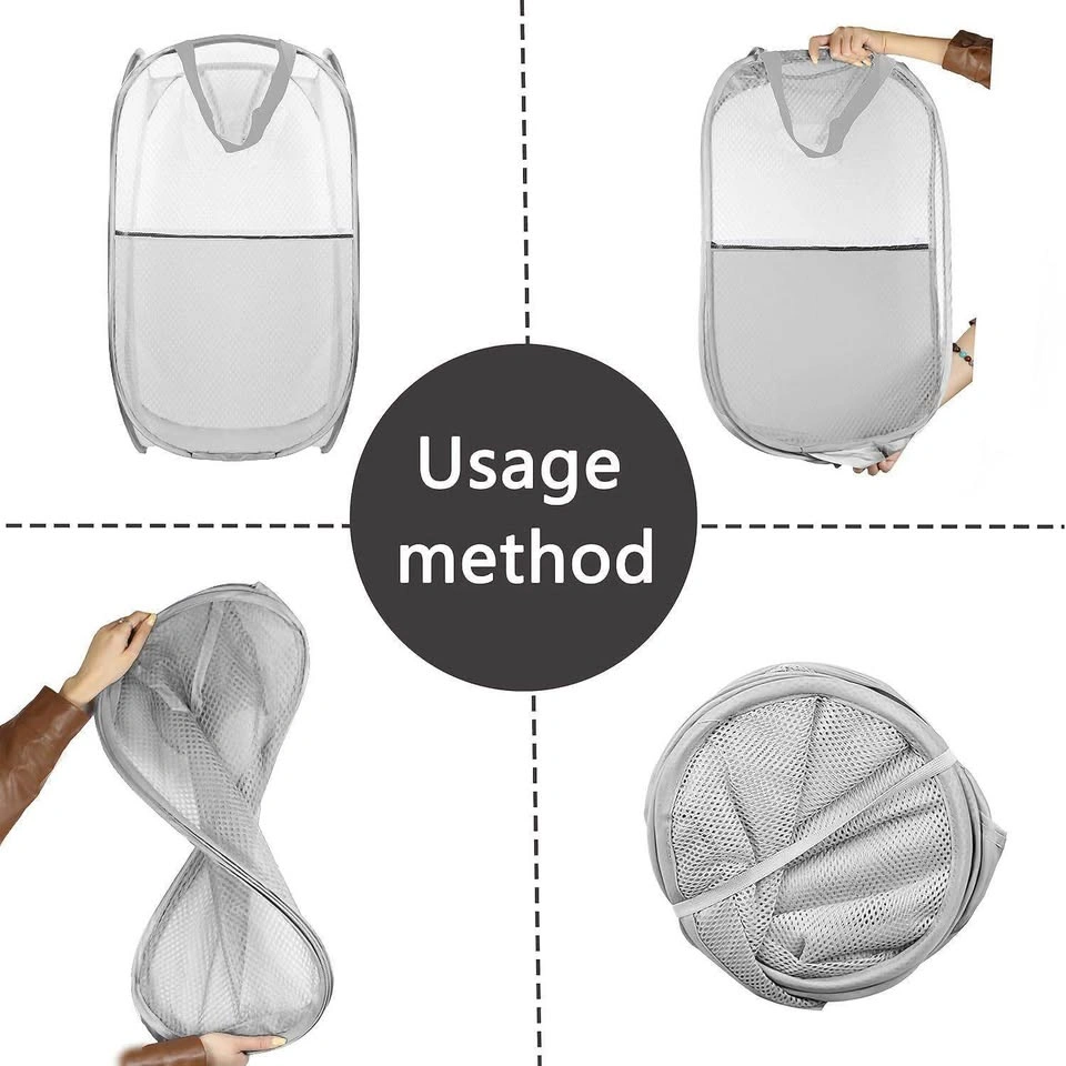 New Collapsible Pop-Up Laundry Hamper, Pack of 2 - photo 2