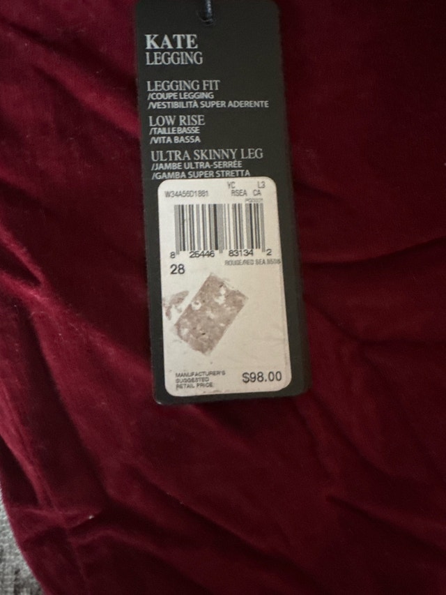Kate Leggings, velvet red - photo 2
