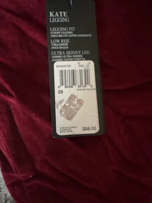 Kate Leggings, velvet red - photo 2