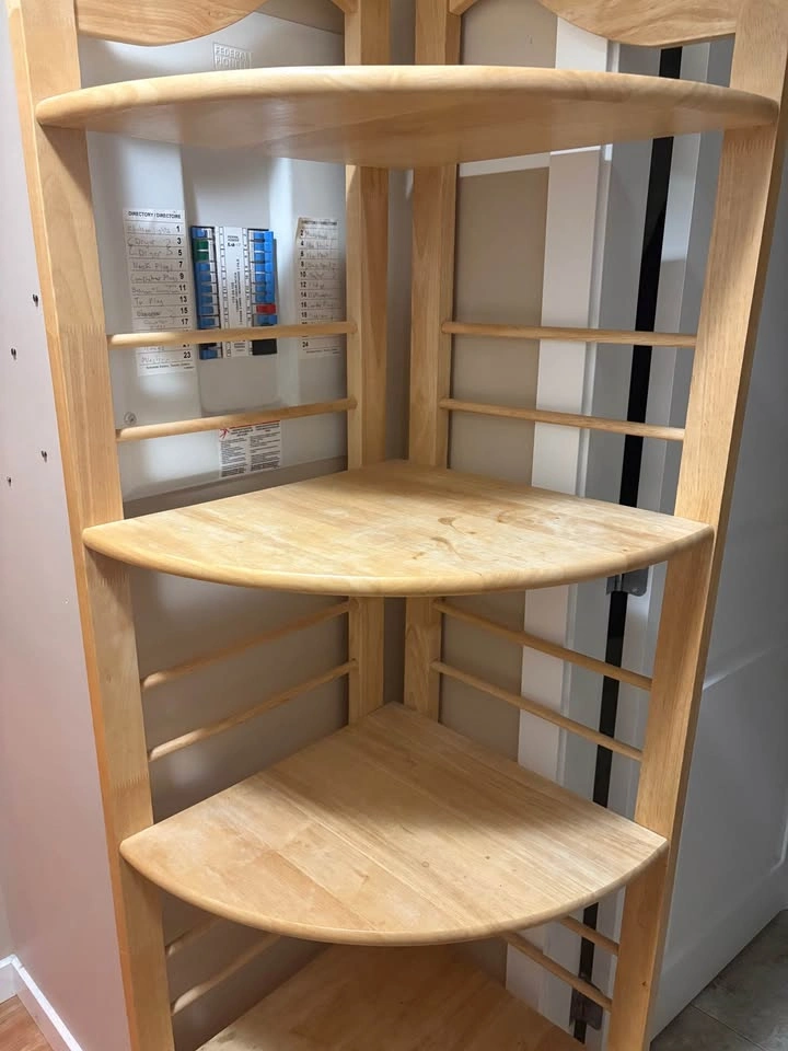 Large Wooden Shelving Corner Unit - photo 2