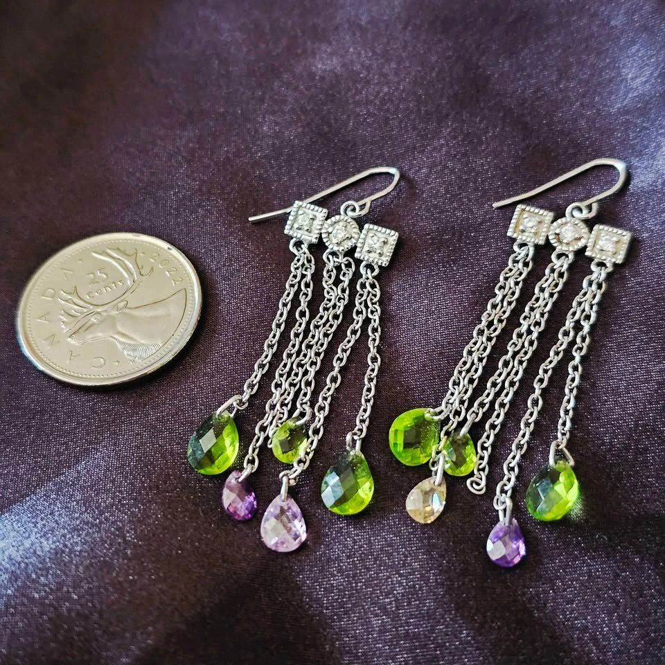 Fairycore Earrings Bundle 925 Sterling Silver Dangle Dragonfly B - photo 2